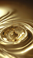 frozen golden drop, texture of liquid gold 
