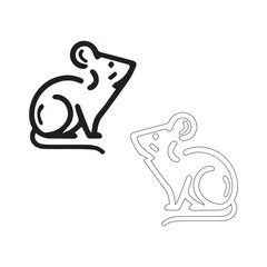 Rat icon art vector illustration