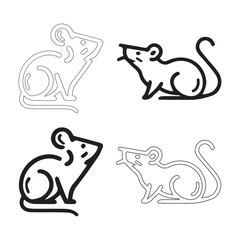 Rat icon art vector illustration