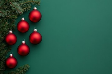 A seamless pattern with green Christmas trees in the background