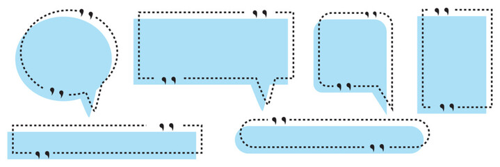 Quote box frame, big set. Texting quote boxes. Colored Blank template quote text info design boxes quotation bubble blog quotes symbols design eps10 