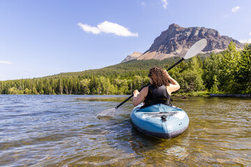 Kayaking Adventure on Beaver Mines Lake in Alberta, Canada