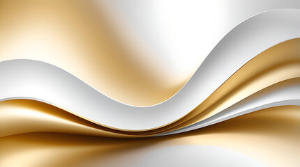 Abstract white gold Gradient background luxury with golden line wave that looks modern blurry background. ai