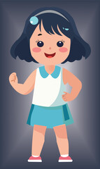 Girl cartoon vector design art