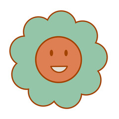 Obraz premium Retro Smiley Flower_9