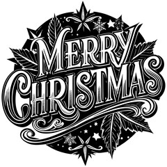 Merry Christmas SVG And T-Shirt Design Digital Download File