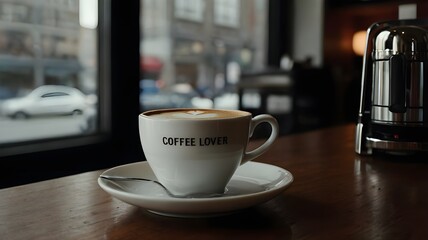 espresso coffee in a cafe