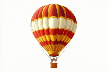 Naklejka premium Red and Gold Hot Air Balloon Illustration