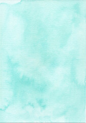 Fototapeta premium Light Blue Green Watercolor Wash Paper Background