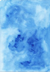  Blue Watercolor Wash Paper Background 3