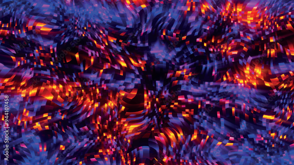 Poster abstract multicolored pattern, mosaic background. creative background animation of squares. technolo