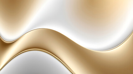 Abstract white gold Gradient background luxury with golden line wave that looks modern blurry background. ai