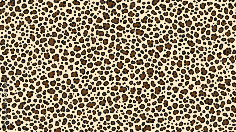 Poster this high-resolution seamless leopard print texture features a rich, fur-like appearance with distin