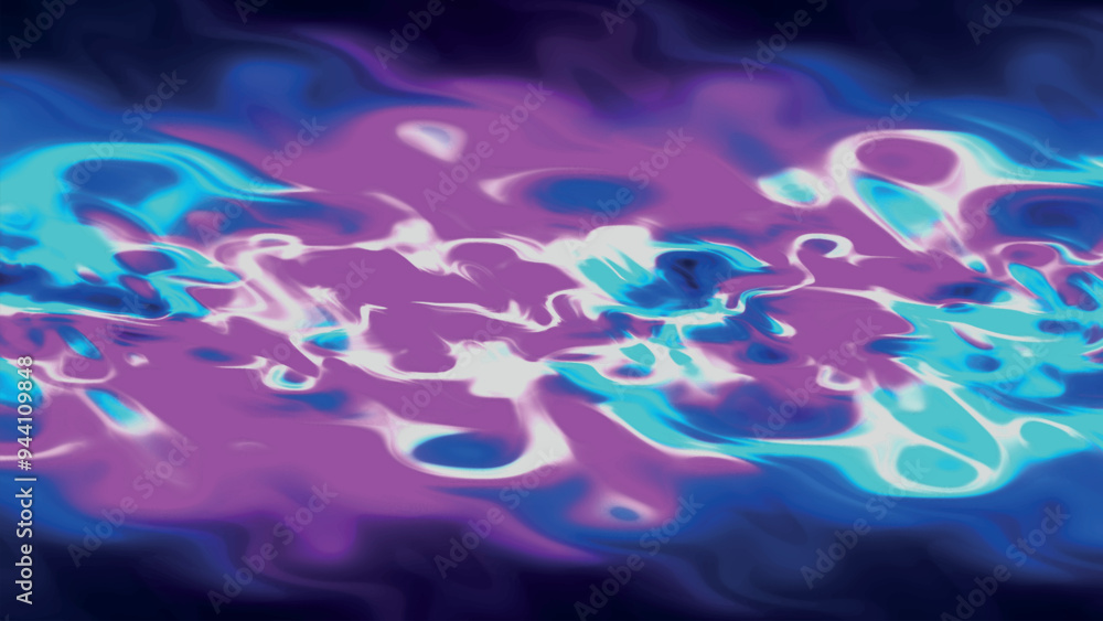 Poster abstract particles background. vivid color fluid particles. motion design background shining neon pa