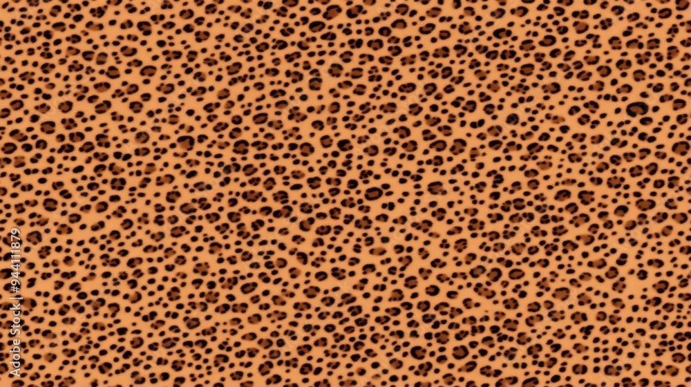 Poster this high-resolution seamless leopard print texture features a rich, fur-like appearance with distin
