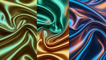 abstract satin silk fabric background with flowing lines
