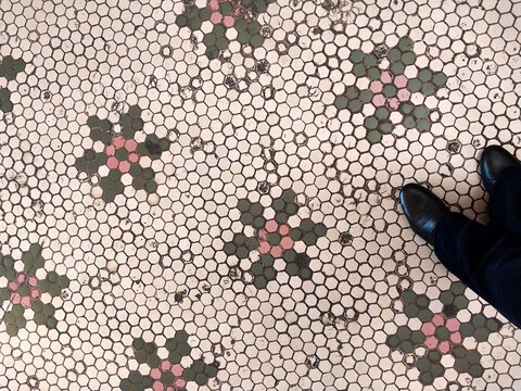 Flower pattern hydraulic tiles 