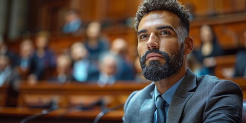 A Thoughtful Man in a Formal Setting