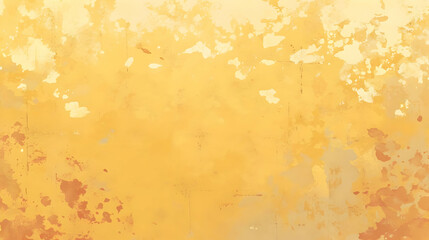 Abstract Yellow and Orange Background with Paint Splatter and Texture
