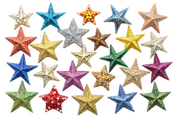Obraz premium Sparkle star shapes png