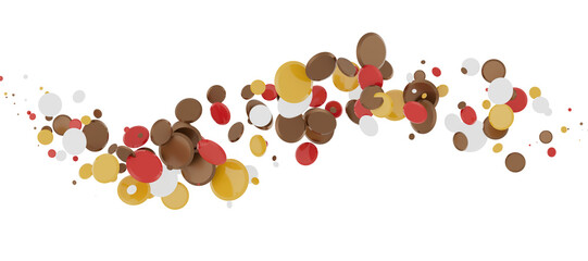 confetti png. Gold confetti falls from the sky.