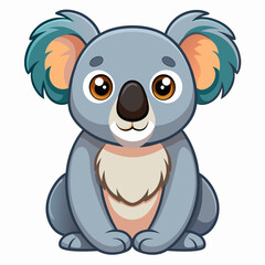 Obraz premium Cartoon Koala with Big Eyes and a Big Smile