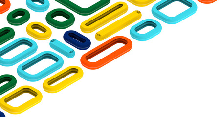 Abstract Geometric backgrounds full Color - Divider 3d