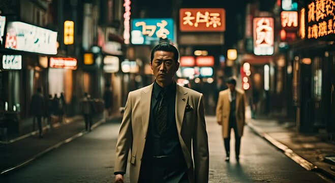 Japanese Yakuza mafia in Tokyo.