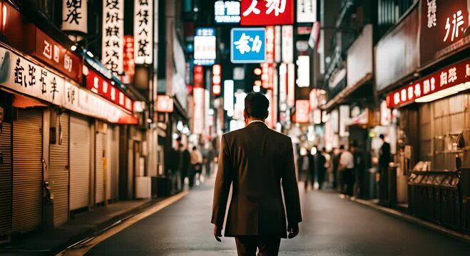 Japanese Yakuza mafia in Tokyo.