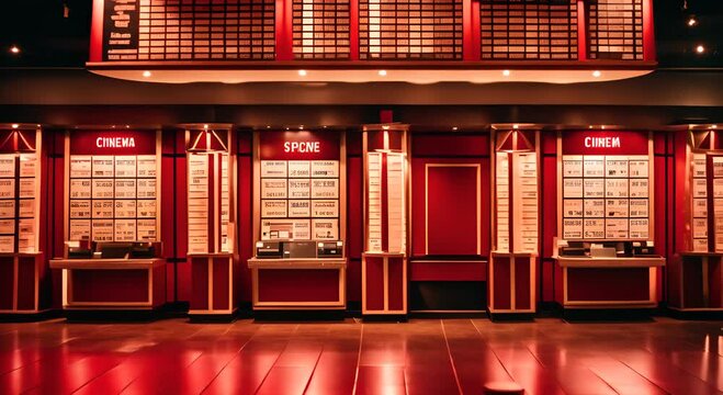 Cinema ticket office.