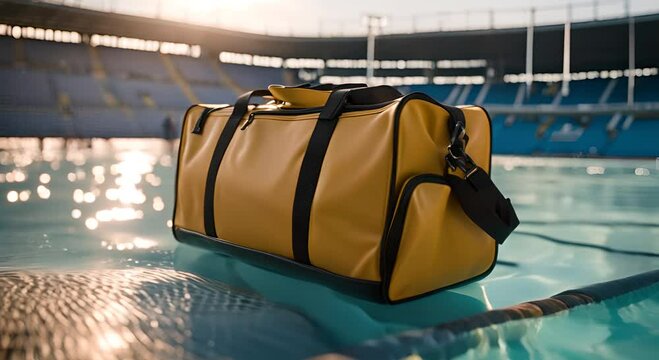 Sports Bag on a water polo field.