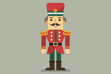 Nutcracker, watercolor clipart illustration with isolated background.
