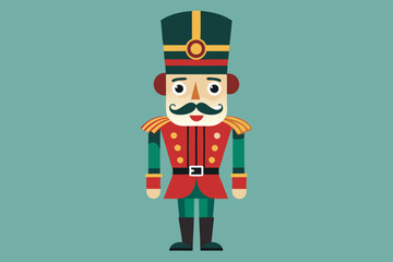 Nutcracker, watercolor clipart illustration with isolated background.
