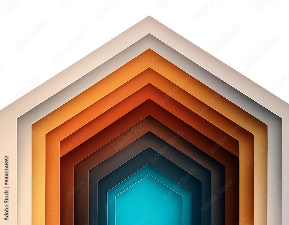 Poster vector realistic isolated paper cut layers background decoration display concept geometric abstract 