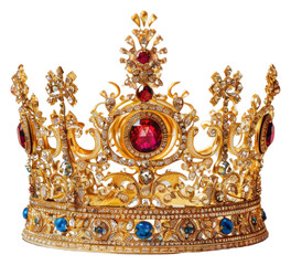 Luxurious ornate golden crown