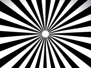 Radiant Burst, a striking black and white design featuring dynamic radial lines radiating outward.