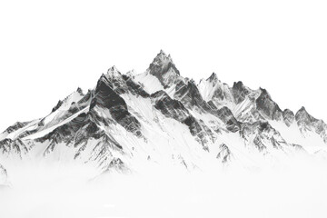 PNG Majestic snow-covered mountain peaks