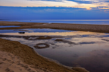 Sandy beach in the town Saulkrasti, Latvia