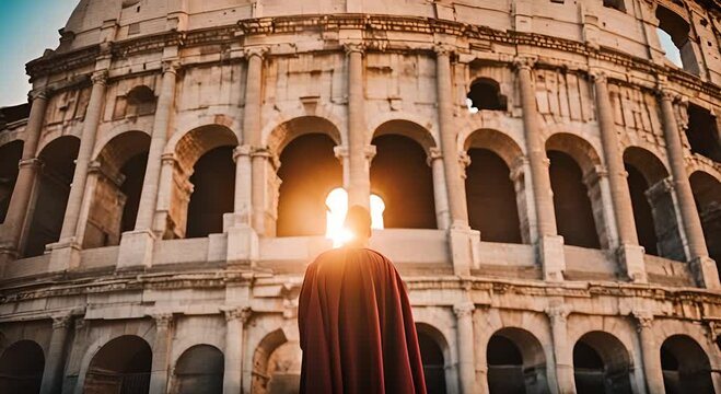 Roman Emperor in the Colosseum.