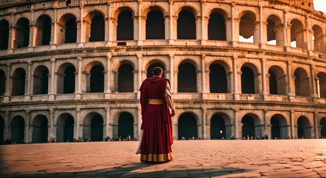 Roman Emperor in the Colosseum.