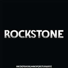 bold display alphabet font vector