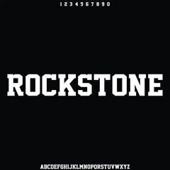 bold display alphabet font vector