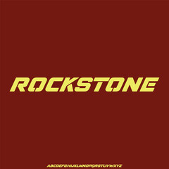 bold display alphabet font vector