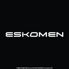 Obraz premium futuristic modern alphabet font vector