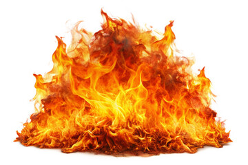 Vibrant intense fire with dynamic flames png