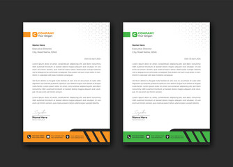 Elegant business letterhead design, abstract letterhead template design