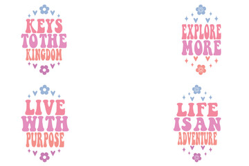 Keys to the Kingdom, Explore More, Live with Purpose, Life is an Adventure keychain template designs