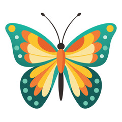 Cute beautiful color butterfly logo vector 8