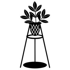 Vector Art of a Plant Stand