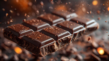 Dark Chocolate Bar with Cocoa Nibs - Photo